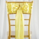 Noeud de chaise satin jaune pale