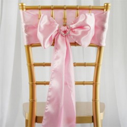 Noeud de chaise satin rose