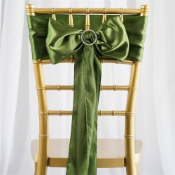 Noeud de chaise satin vert olive