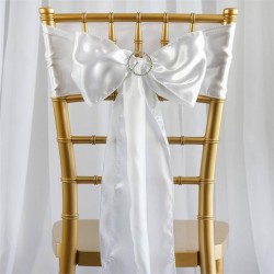 Noeud de chaise satin blanc