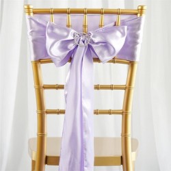 Noeud de chaise mariage satin parme