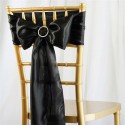 Noeud de chaise mariage satin noir