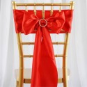 Noeud de chaise mariage satin rouge