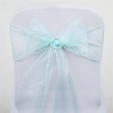 Noeud de chaise organza bleu ciel