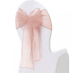 Noeud de chaise  organza blush