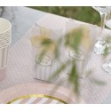 Chemin de table plumetis rose