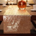 Chemin de table sequin or