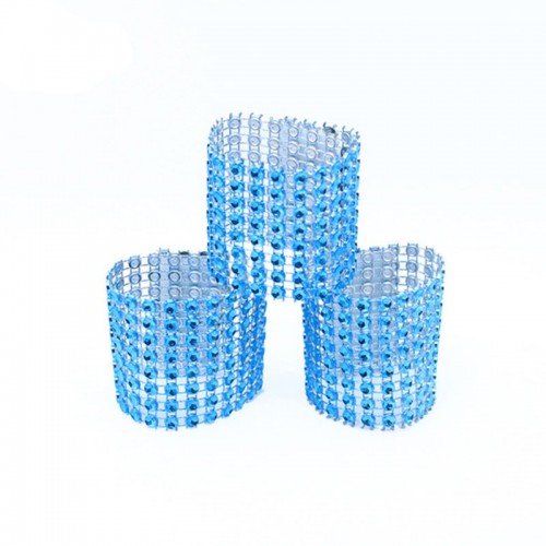 Rond de serviette strass turquoise