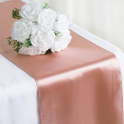 Chemin de table mariage satin blush