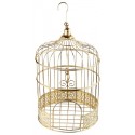 Cage à oiseaux décorative dorée