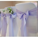 Noeud de chaise mariage satin parme