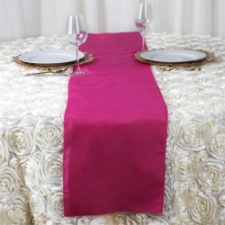 Chemin de table polyester fuchsia