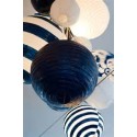 Lampion en papier bleu marine