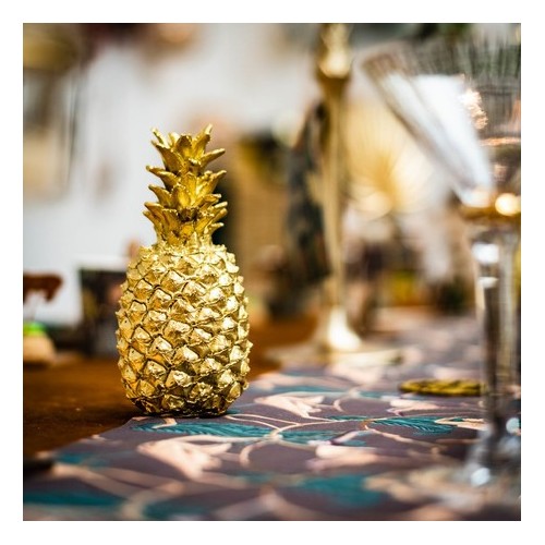 Ananas résine doré