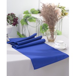 Chemin de table polyester bleu roi