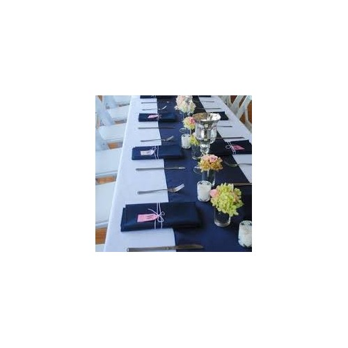 Chemin de table polyester bleu marine