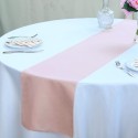 Chemin de table polyester rose poudré