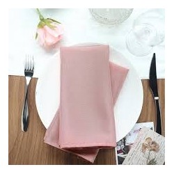 Serviette de table rose poudré par 5