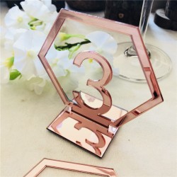 Numéro de table rose gold par 10