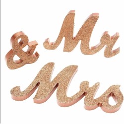 Mr & Mrs pailletté rose gold