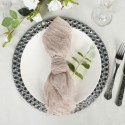 Serviette de table gaze de coton beige