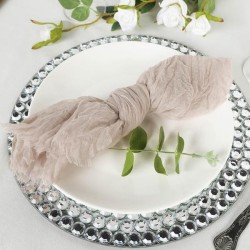 Serviette de table gaze de coton beige