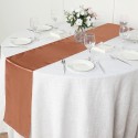 Chemin de table satin tarracotta