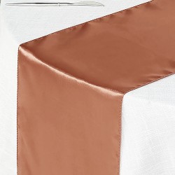 Chemin de table satin terracotta