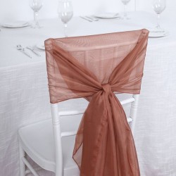 Drapé de chaise en mousseline blush