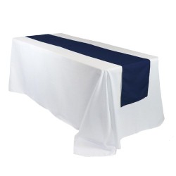 Chemin de table polyester bleu marine