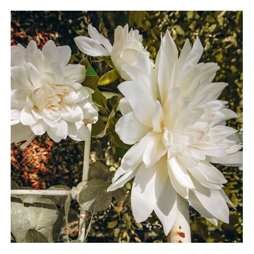 Dahlia artificiel blanc