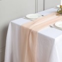 Chemin de table mousseline nude