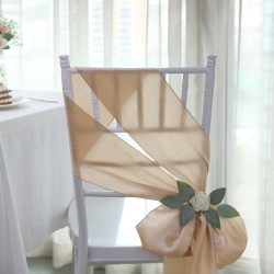 Noeud de chaise satin nude