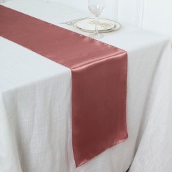 Chemin de table satin rose cannelle