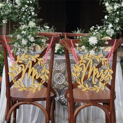 Habillage de chaise mariage en bois