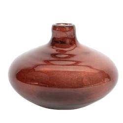 Vase IZAAC en Verre Fumé marron glacé