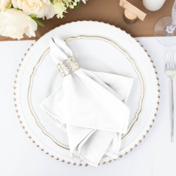 Serviette de table blanche par 5