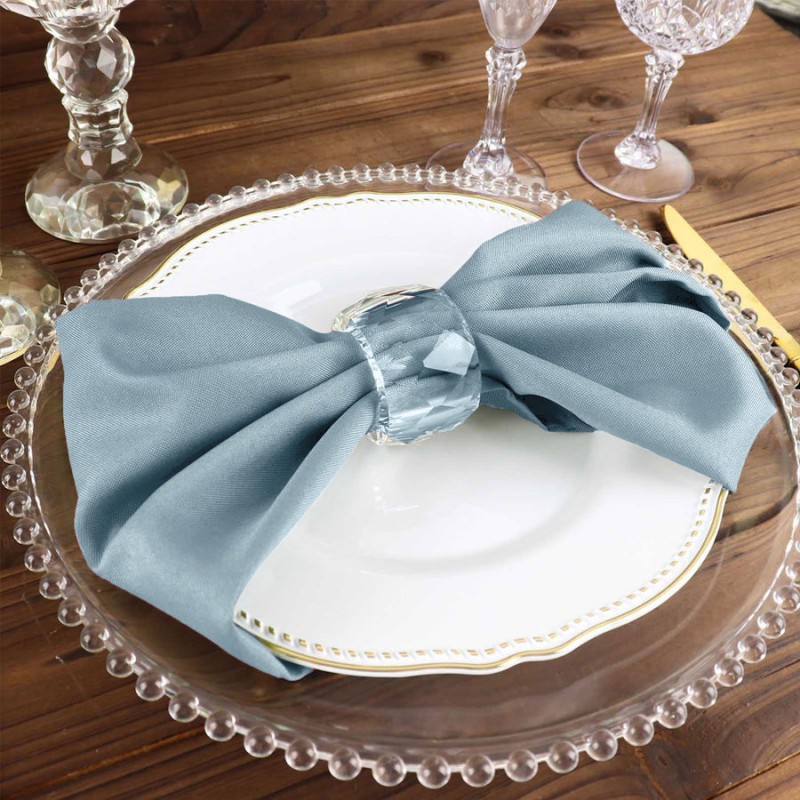 Serviette de table dusty blue