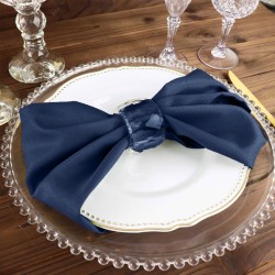 serviette de table bleu marine