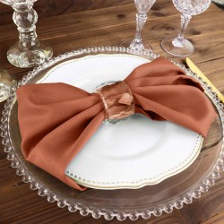 serviette de table mariage terracotta