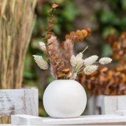 Vase ceramique boule blanc