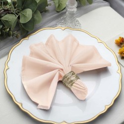 Serviette de table rose poudré