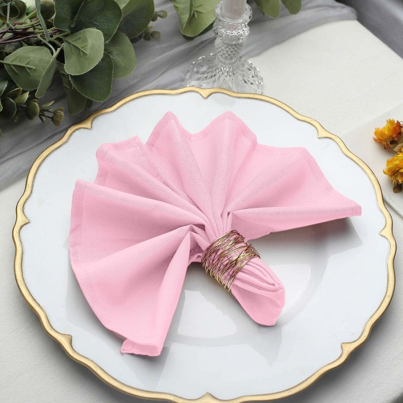 Serviette de table rose