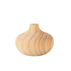 Petit vase en bois pour fleurs séchées