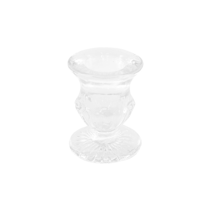 Bougeoir ANTIQUE EN VERRE TRANSPARENT