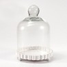 Mini cloche en verre sur socle