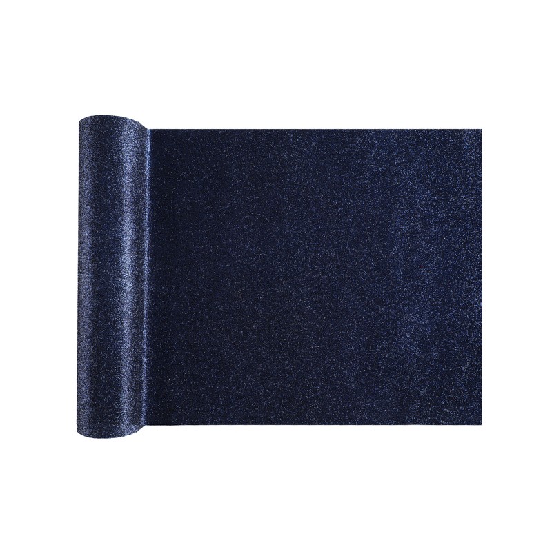 Chemin de table paillettes bleu marine