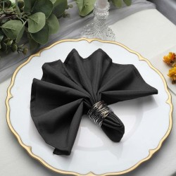 serviette de table polyester noire