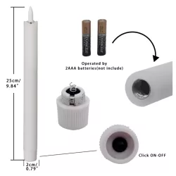 Bougie cierge LED en cire véritable