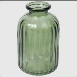 Bouteille en verre olive